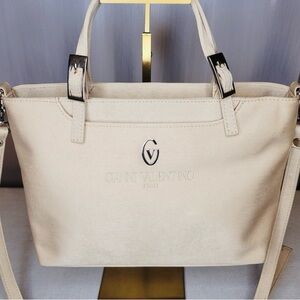 Valentino Ivory and Silver Vintage Crossbody Bag Authentic